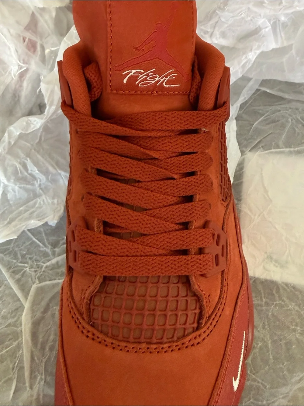 Jordan Men's Red Suede Jordan 4 Nigel Sylvester 